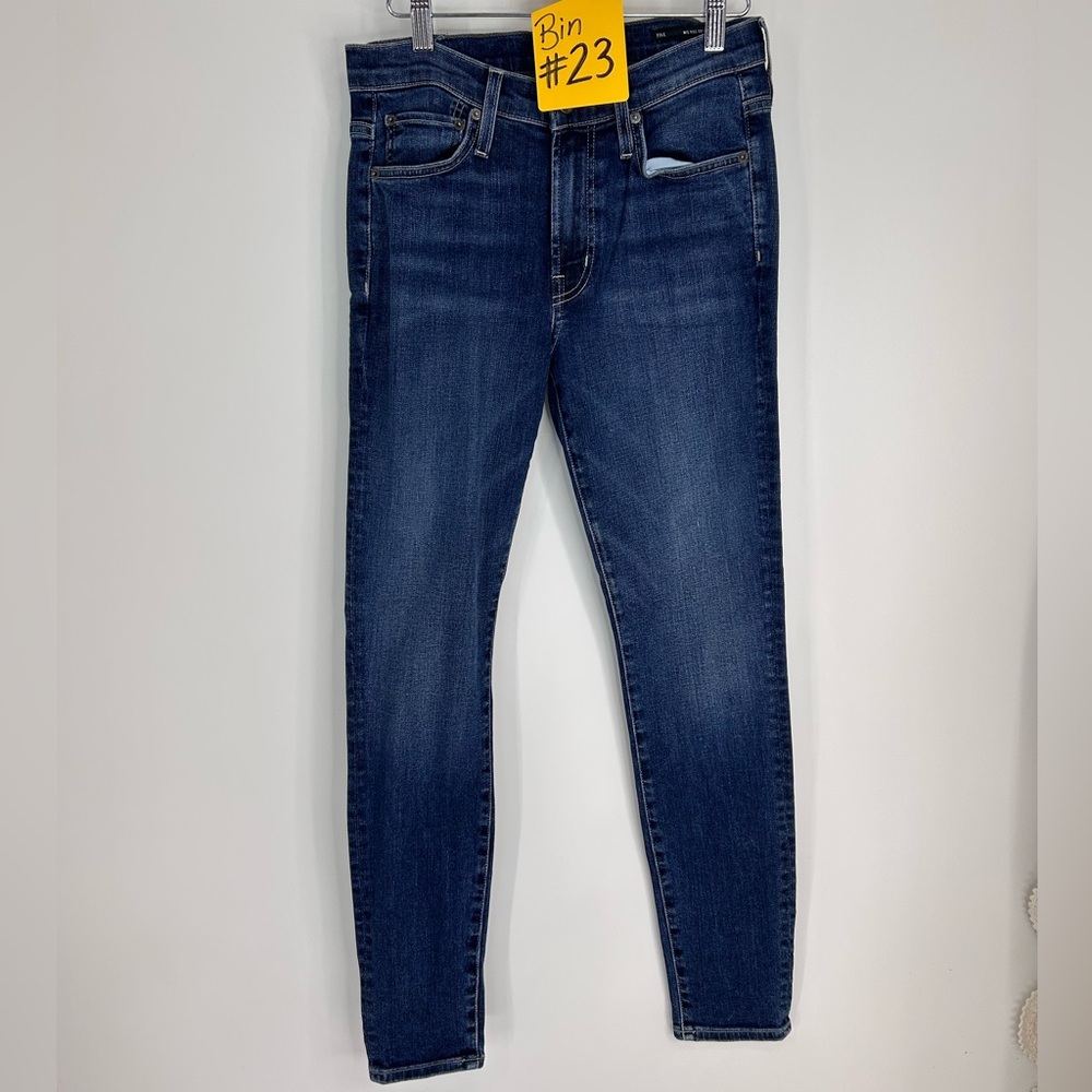Edwin Pixie Mid Rise Skinny Denim Jeans Medium-Dark Blue Wash 26